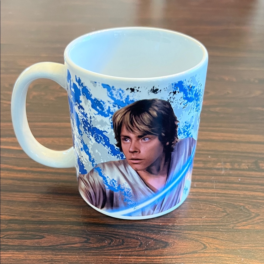 Star Wars Themed Luke Blue and White Mug